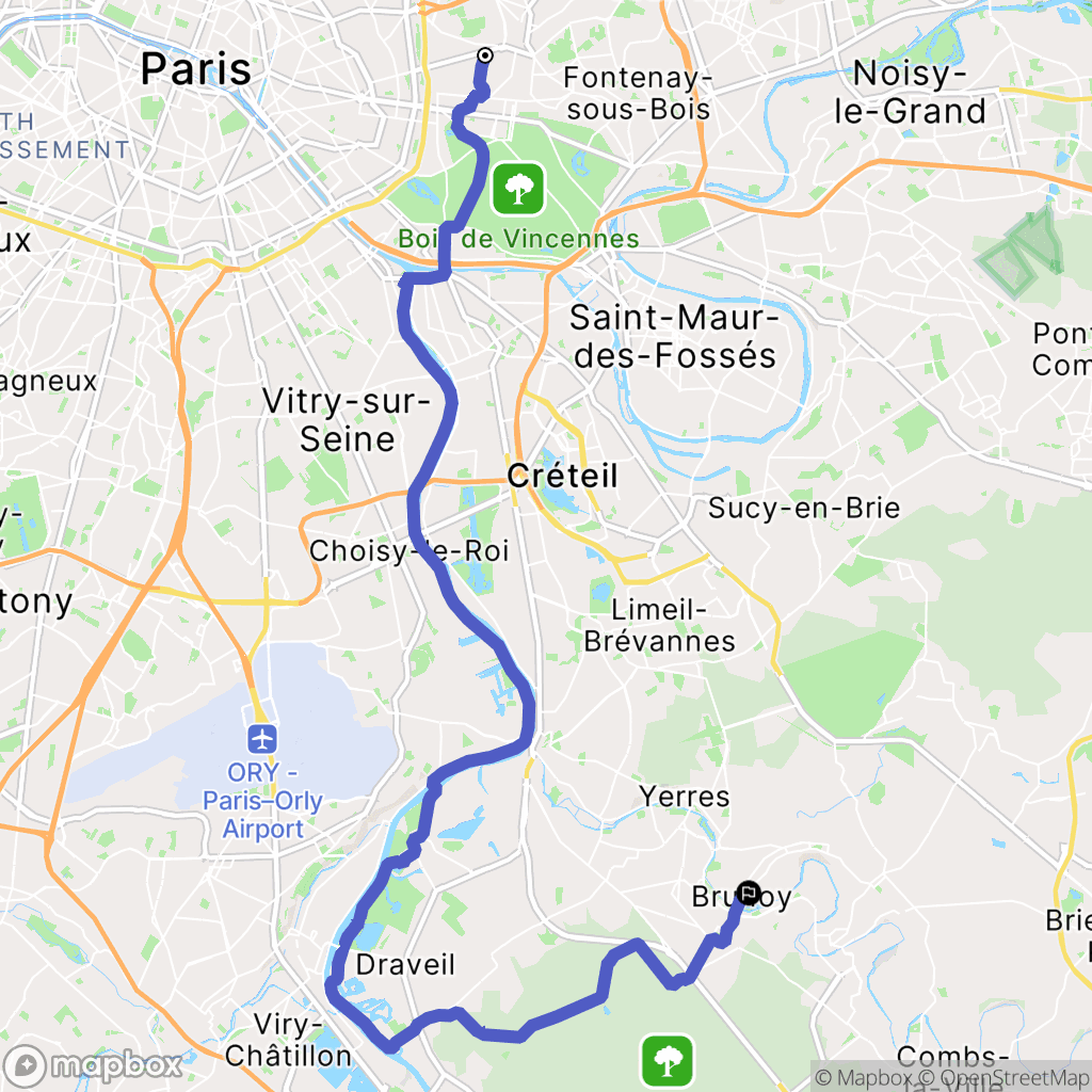 Montreuil : carte du parcours de randonnée - France
