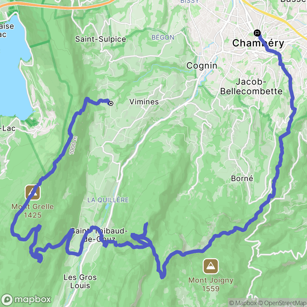 Vimines : carte du parcours de randonnée - France