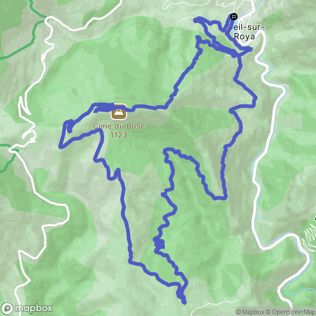 Breil-sur-Roya : carte du parcours de randonnée - France