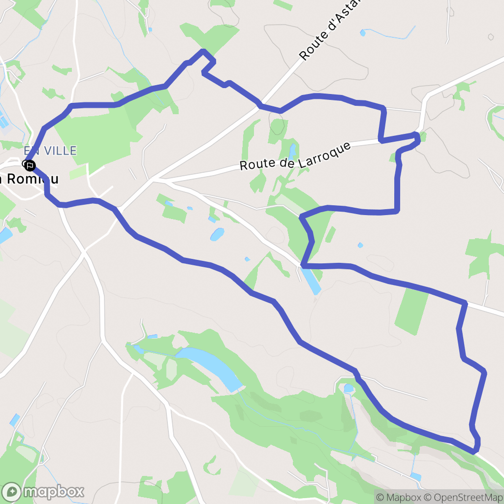 La Romieu : carte du parcours de randonnée - France
