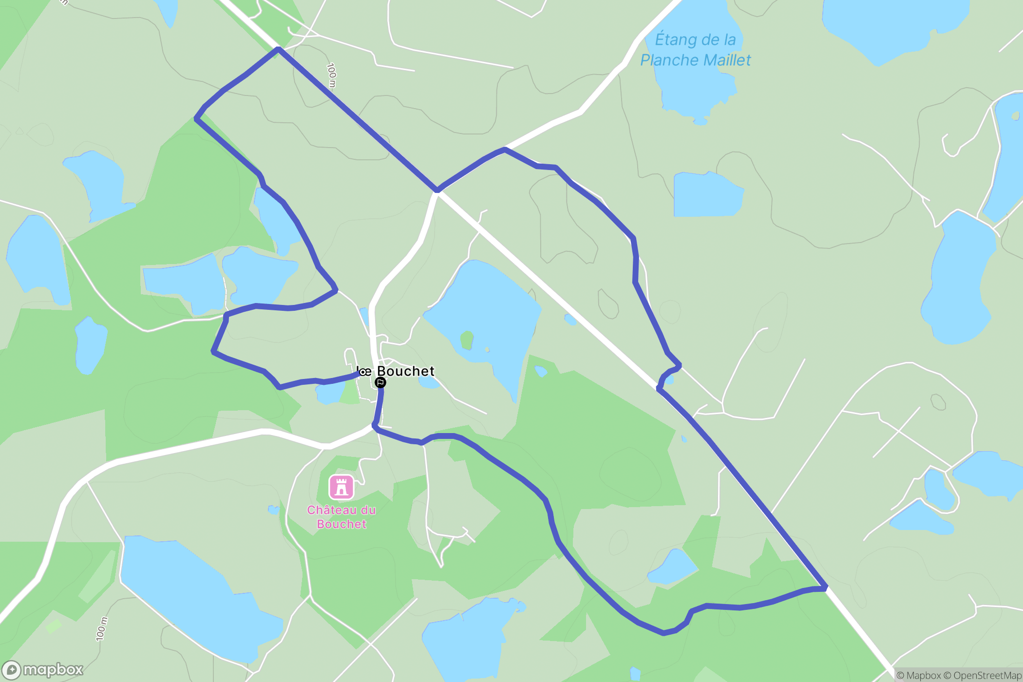 Rosnay : carte du parcours de randonnée - France