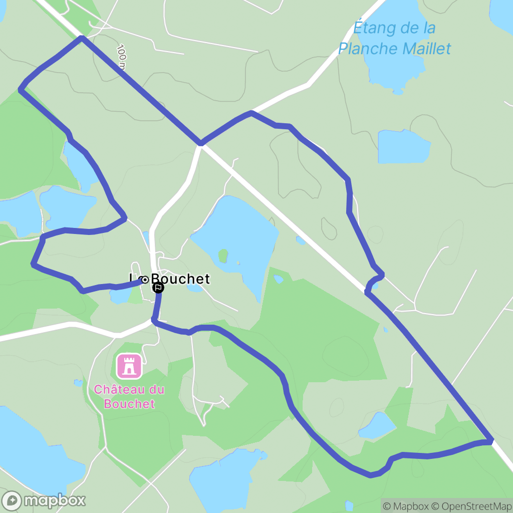 Rosnay : carte du parcours de randonnée - France
