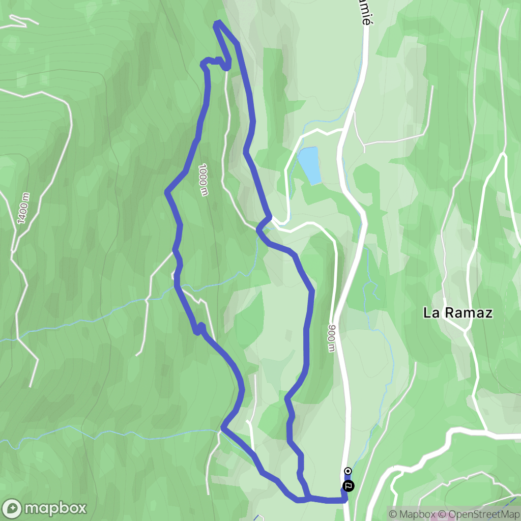 Plancherine : carte du parcours de randonnée - France