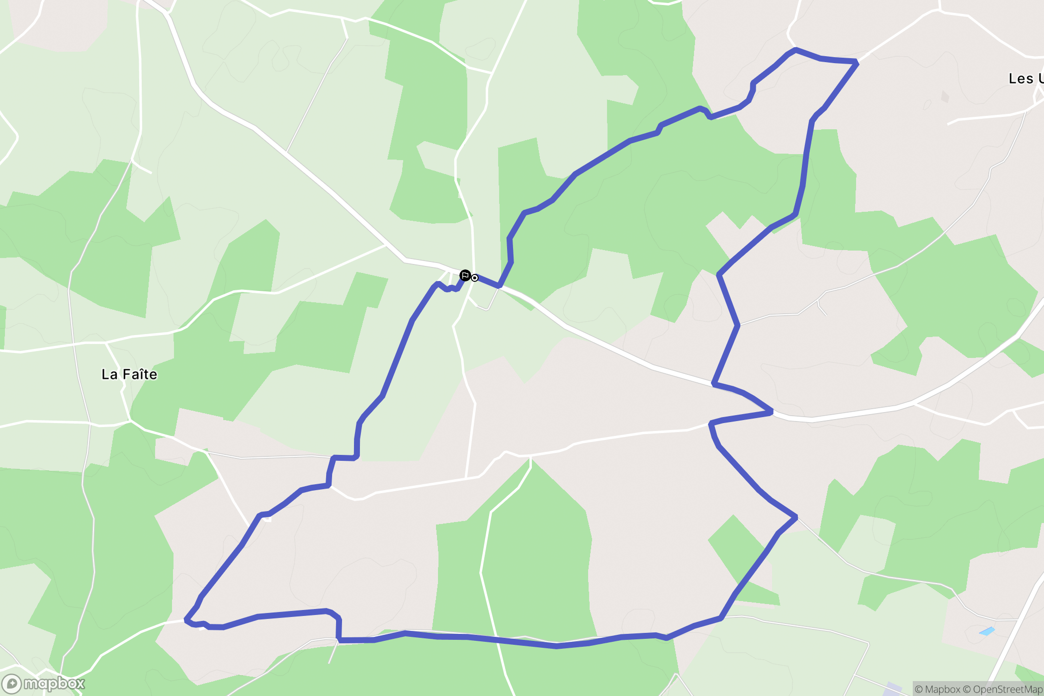 Benest : carte du parcours de randonnée - France