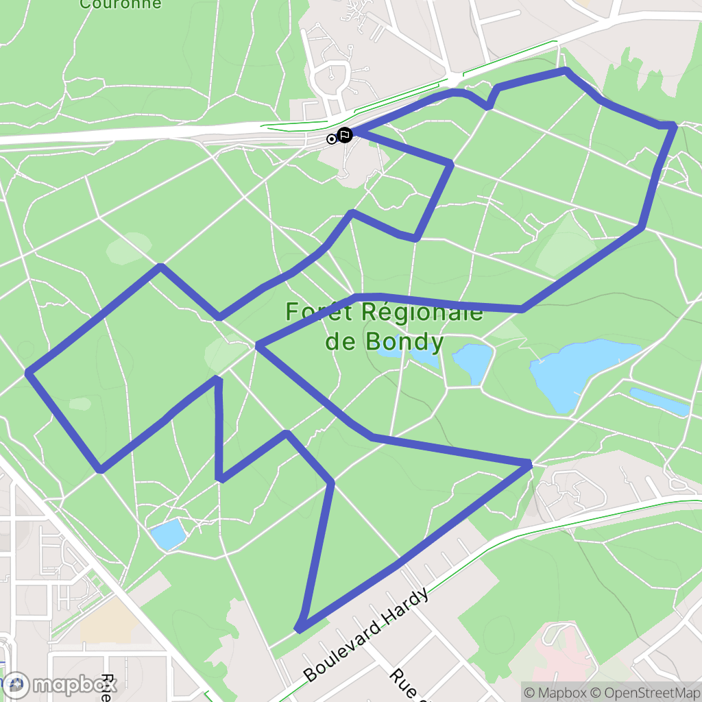 Clichy-sous-Bois : carte du parcours de randonnée - France