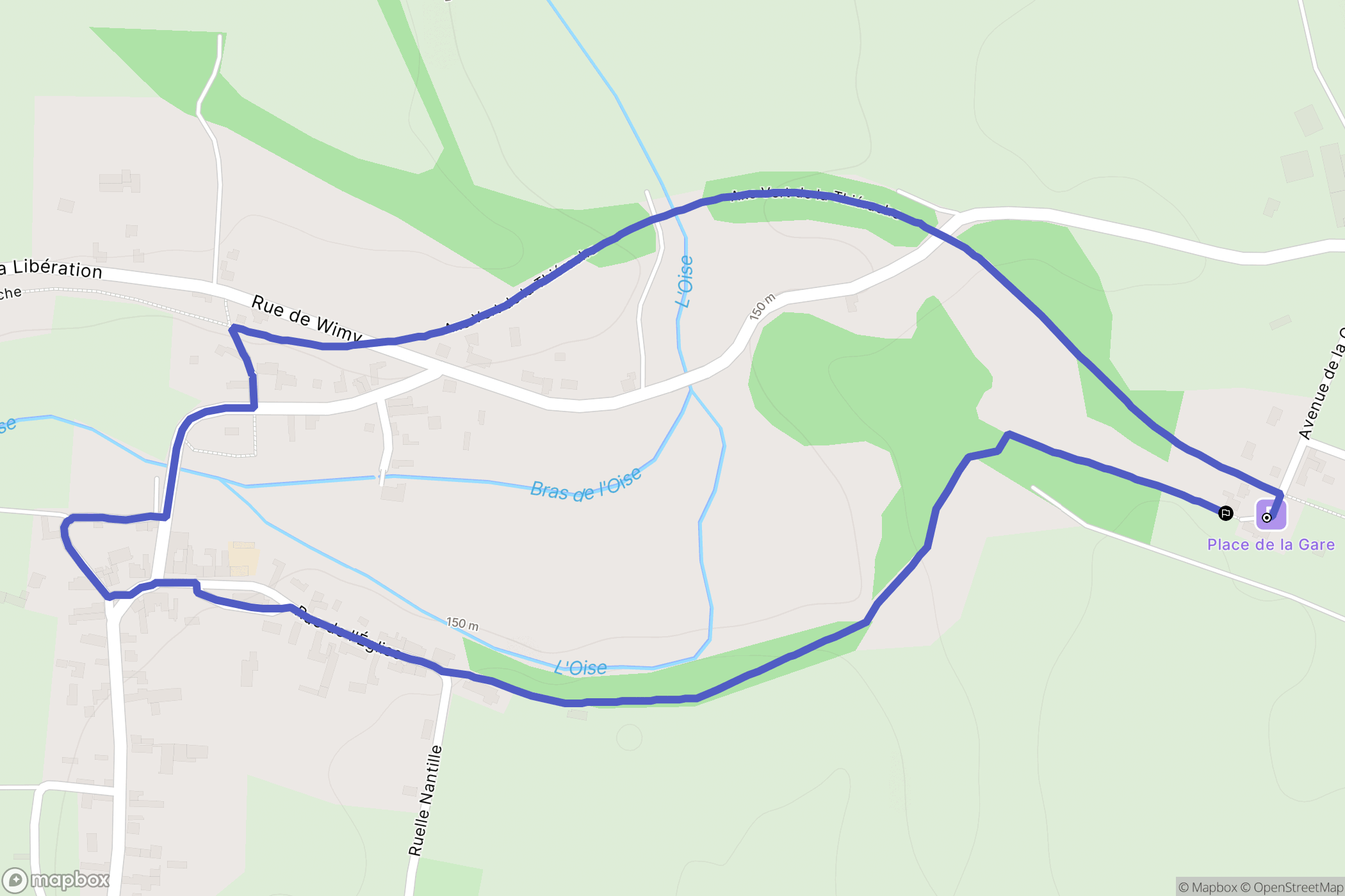 Neuve-Maison : carte du parcours de randonnée - France
