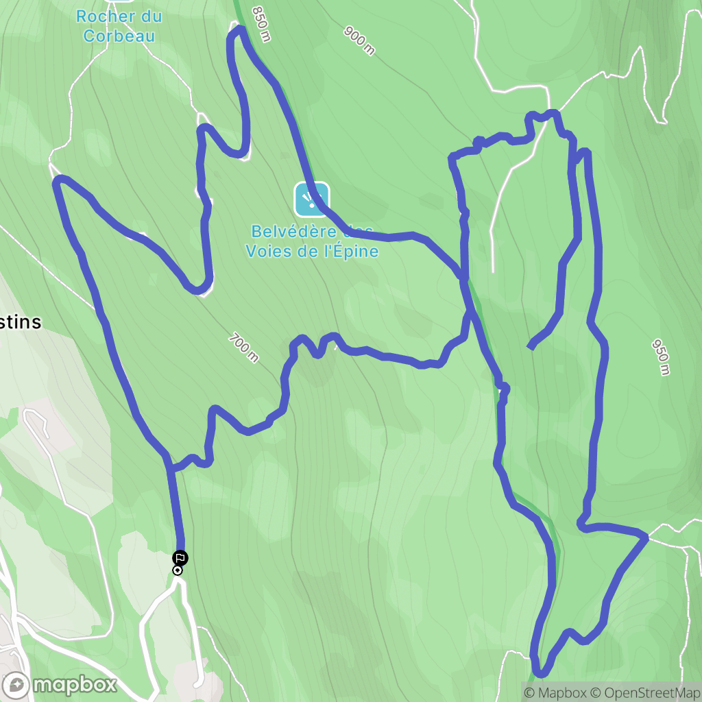 Aiguebelette-le-Lac : carte du parcours de randonnée - France