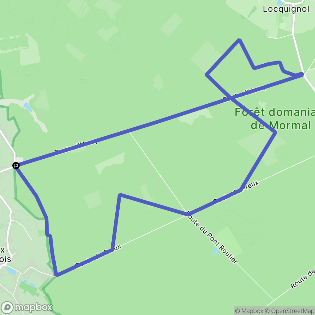 Hecq : carte du parcours de randonnée - France