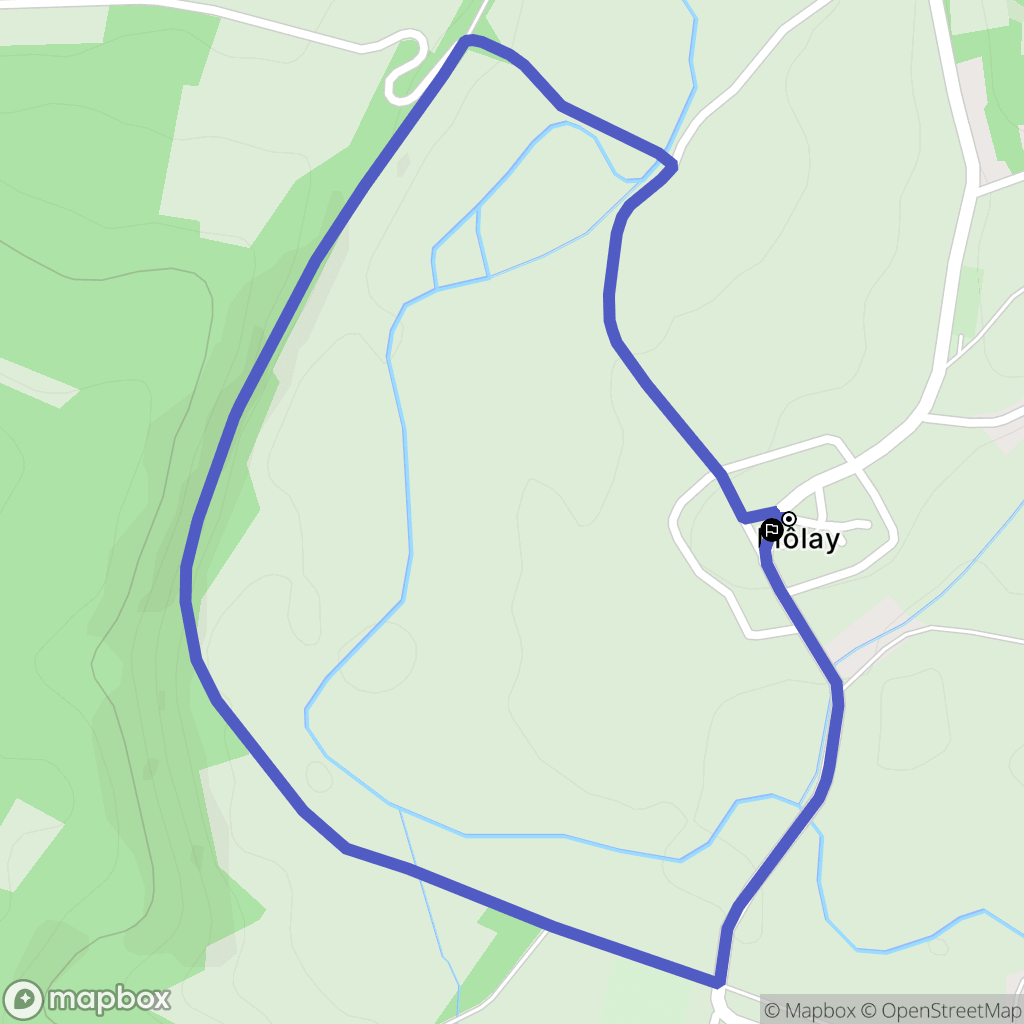 Molay : carte du parcours de randonnée - France