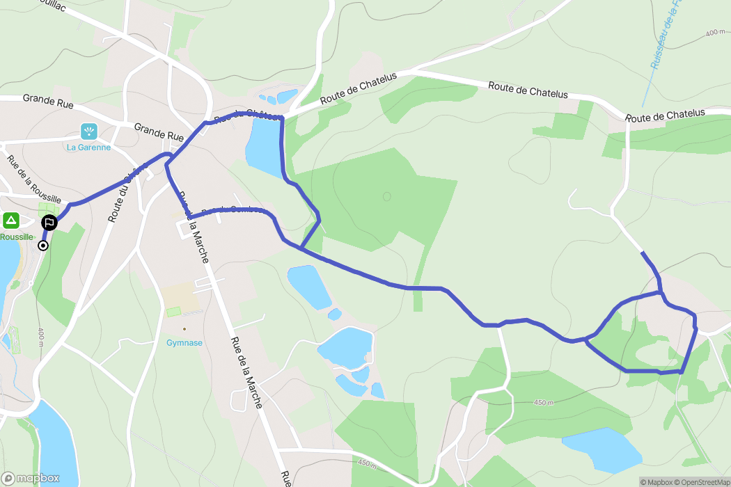 Châtelus-Malvaleix : carte du parcours de randonnée - France