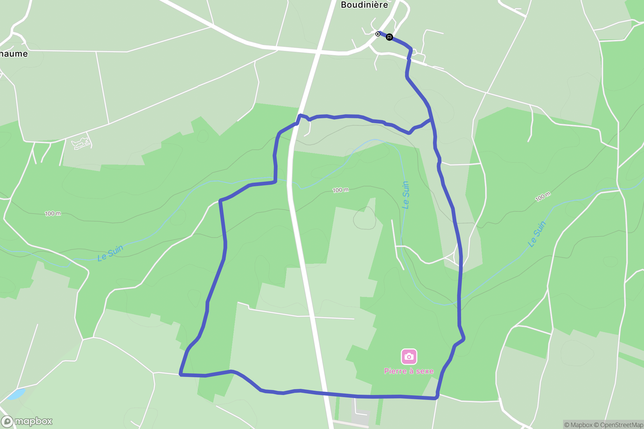 Pouligny-Saint-Pierre : carte du parcours de randonnée - France