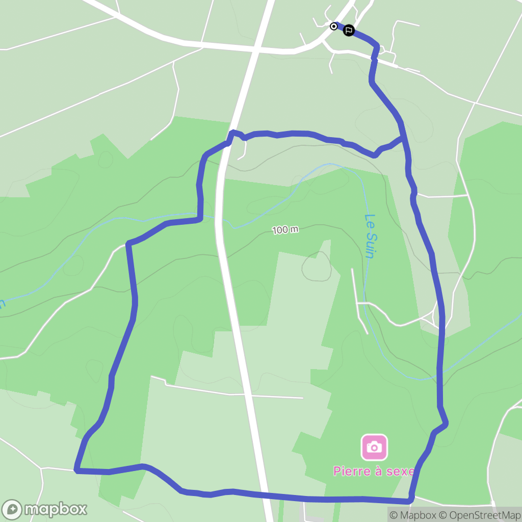 Pouligny-Saint-Pierre : carte du parcours de randonnée - France