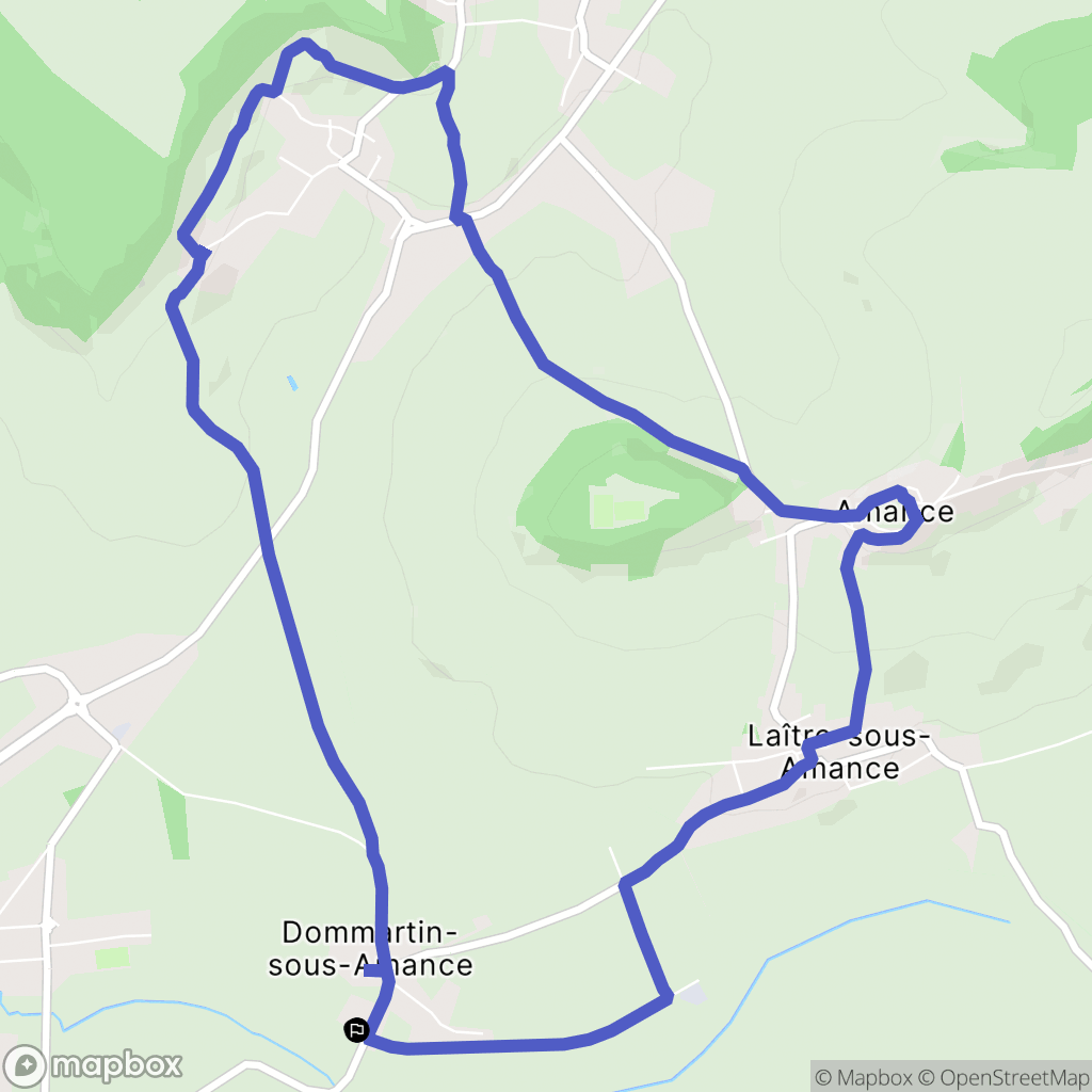 Dommartin-Sous-Amance : carte du parcours de randonnée - France