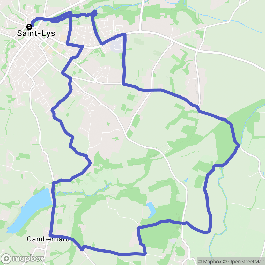 Saint-Lys : carte du parcours de randonnée - France