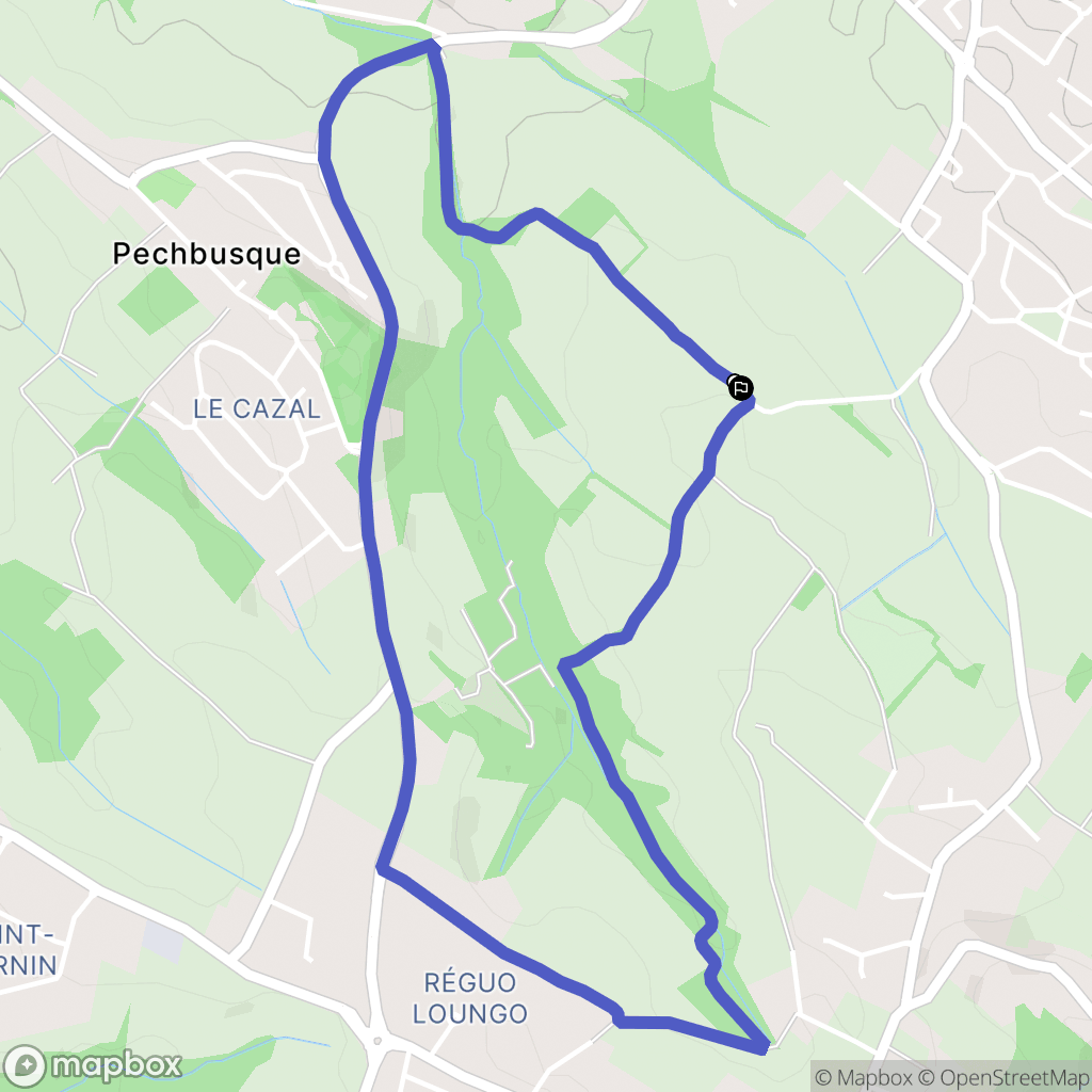 Auzeville-Tolosane : carte du parcours de randonnée - France