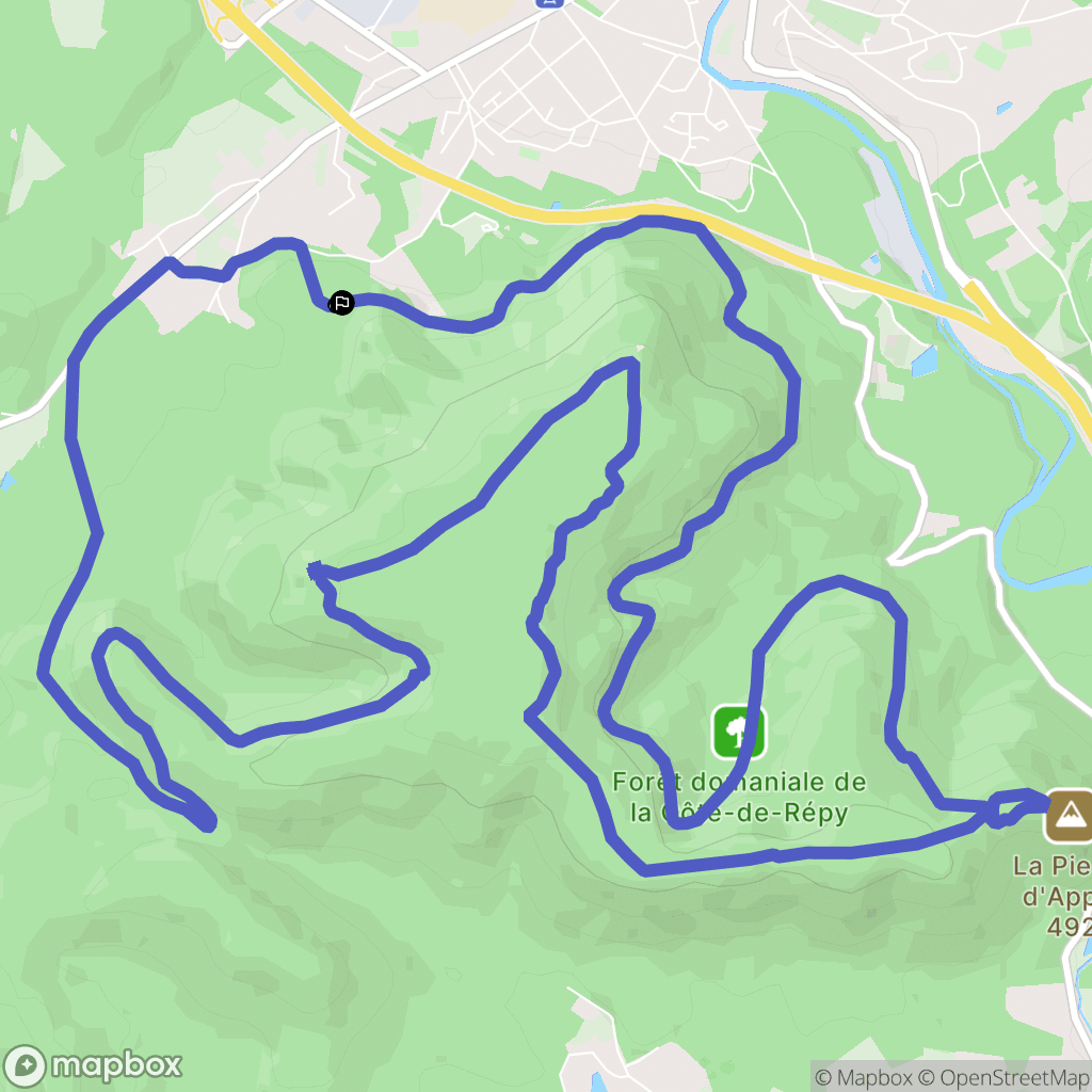 Raon-l'Étape : carte du parcours de randonnée - France