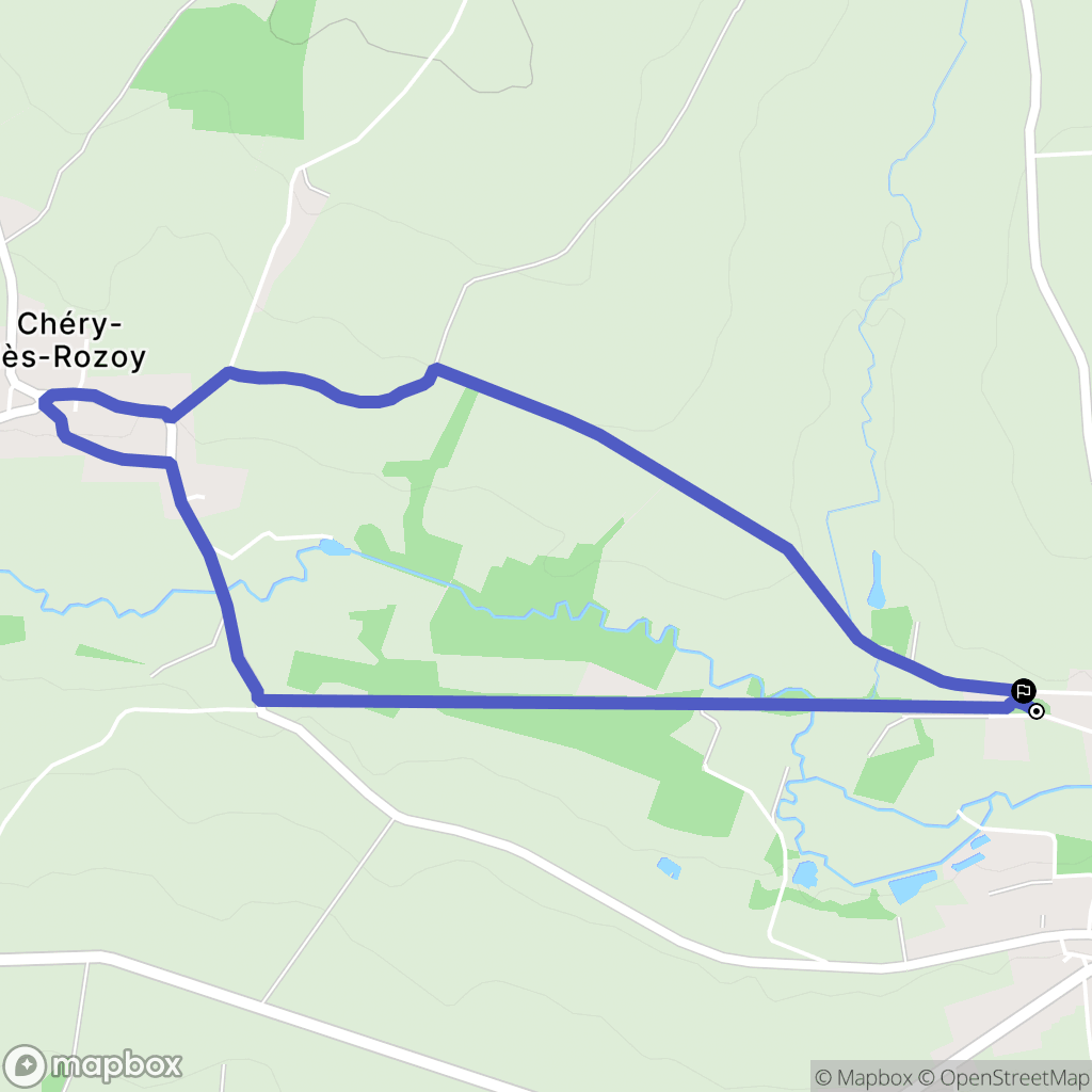 Rozoy-sur-Serre : carte du parcours de randonnée - France