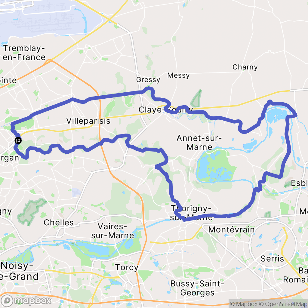 Livry-Gargan : carte du parcours de randonnée - France
