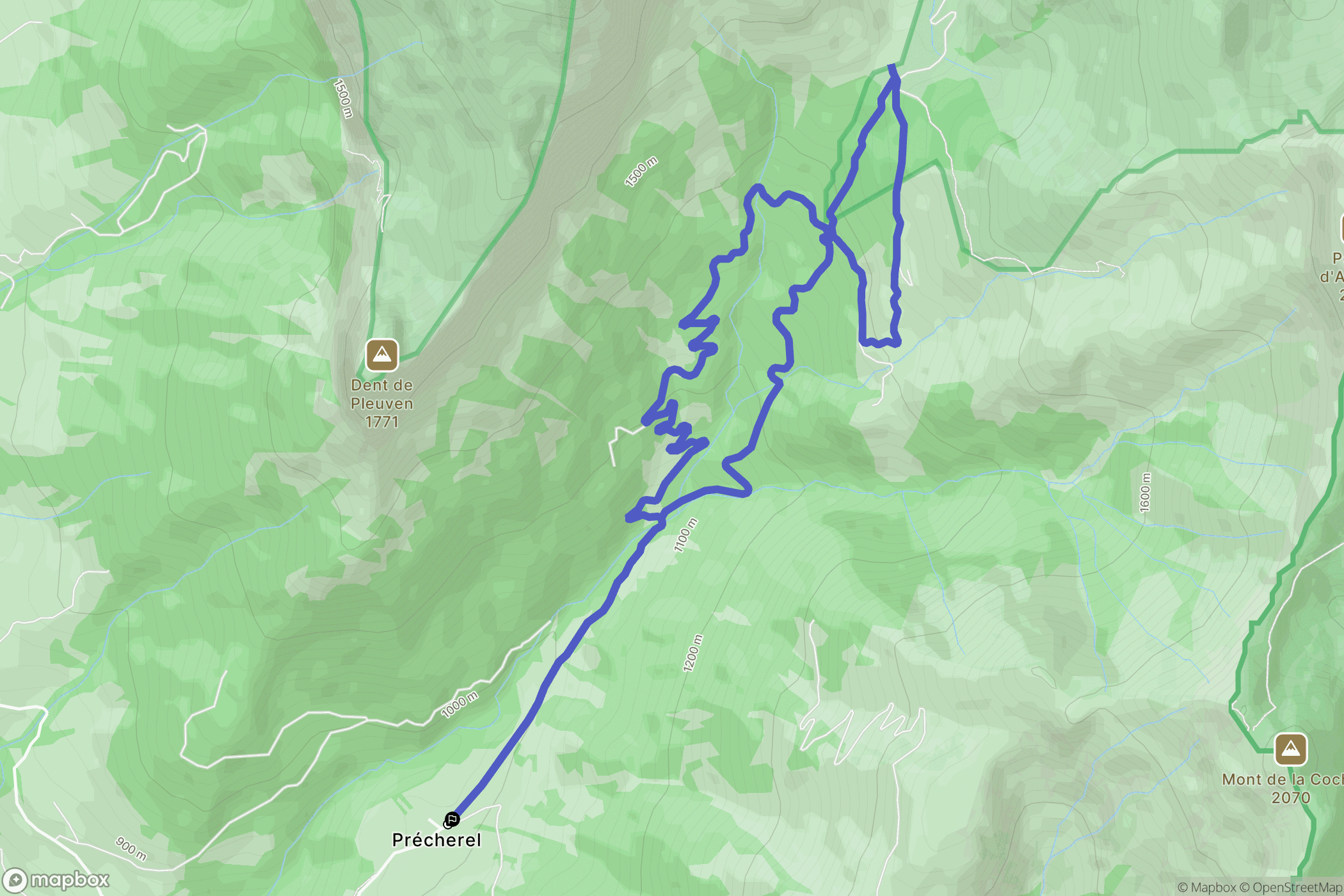 Précherel, Jarsy : carte du parcours de randonnée - France
