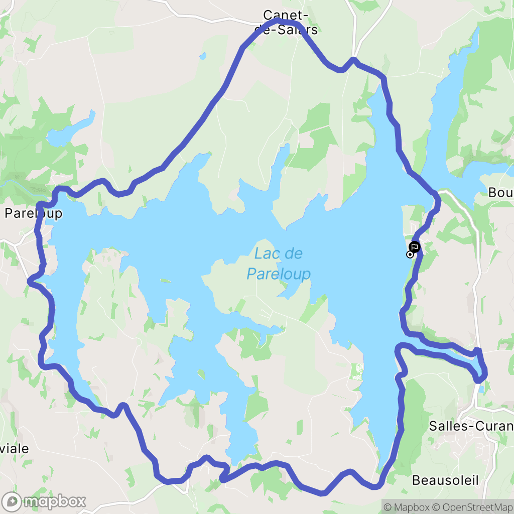 Les Vernhes : carte du parcours de randonnée - France