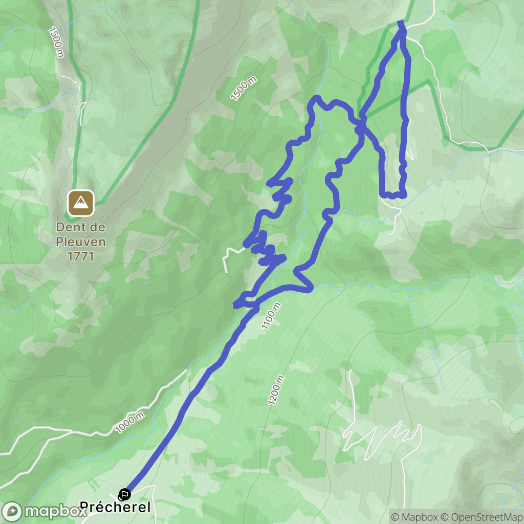 Précherel, Jarsy : carte du parcours de randonnée - France