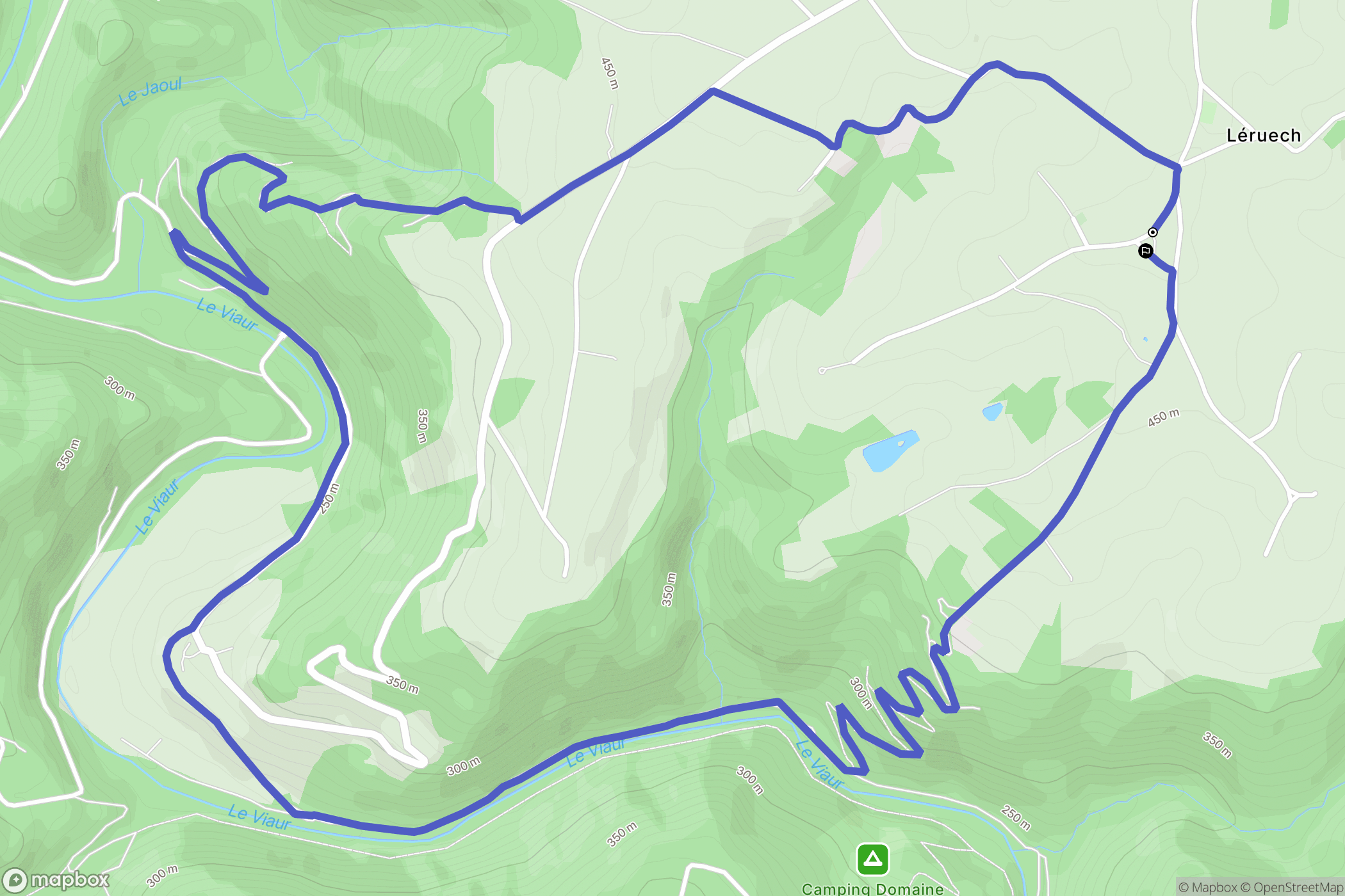 La Salvetat-Peyralès : carte du parcours de randonnée - France