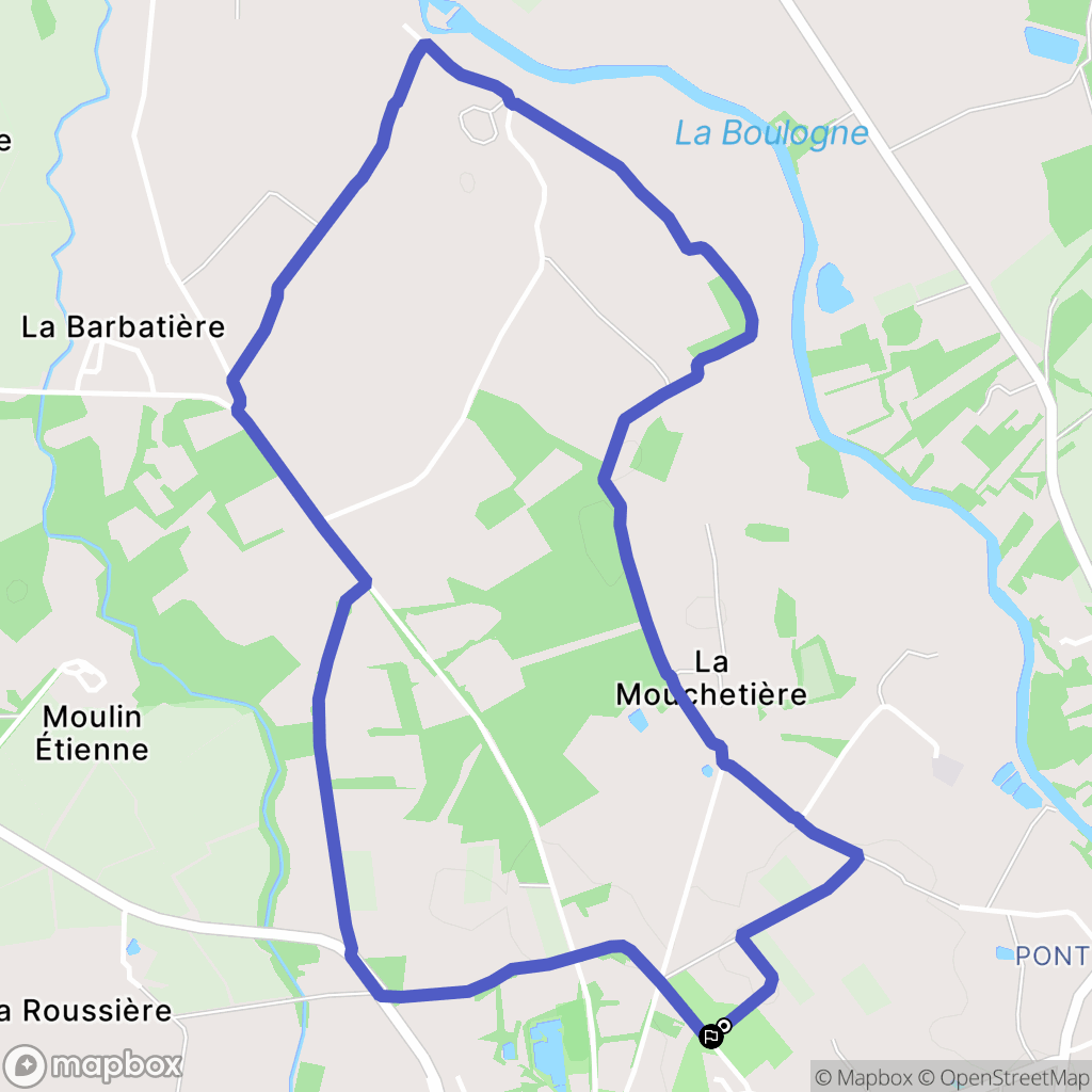 Pont-James : carte du parcours de randonnée - France