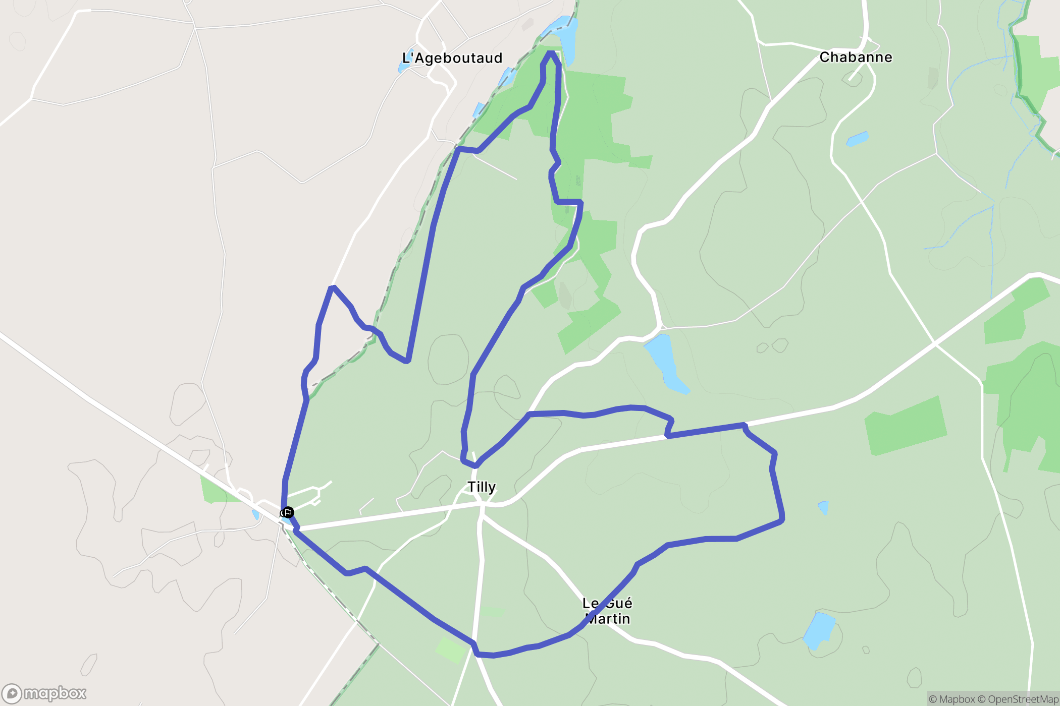Coulonges : carte du parcours de randonnée - France