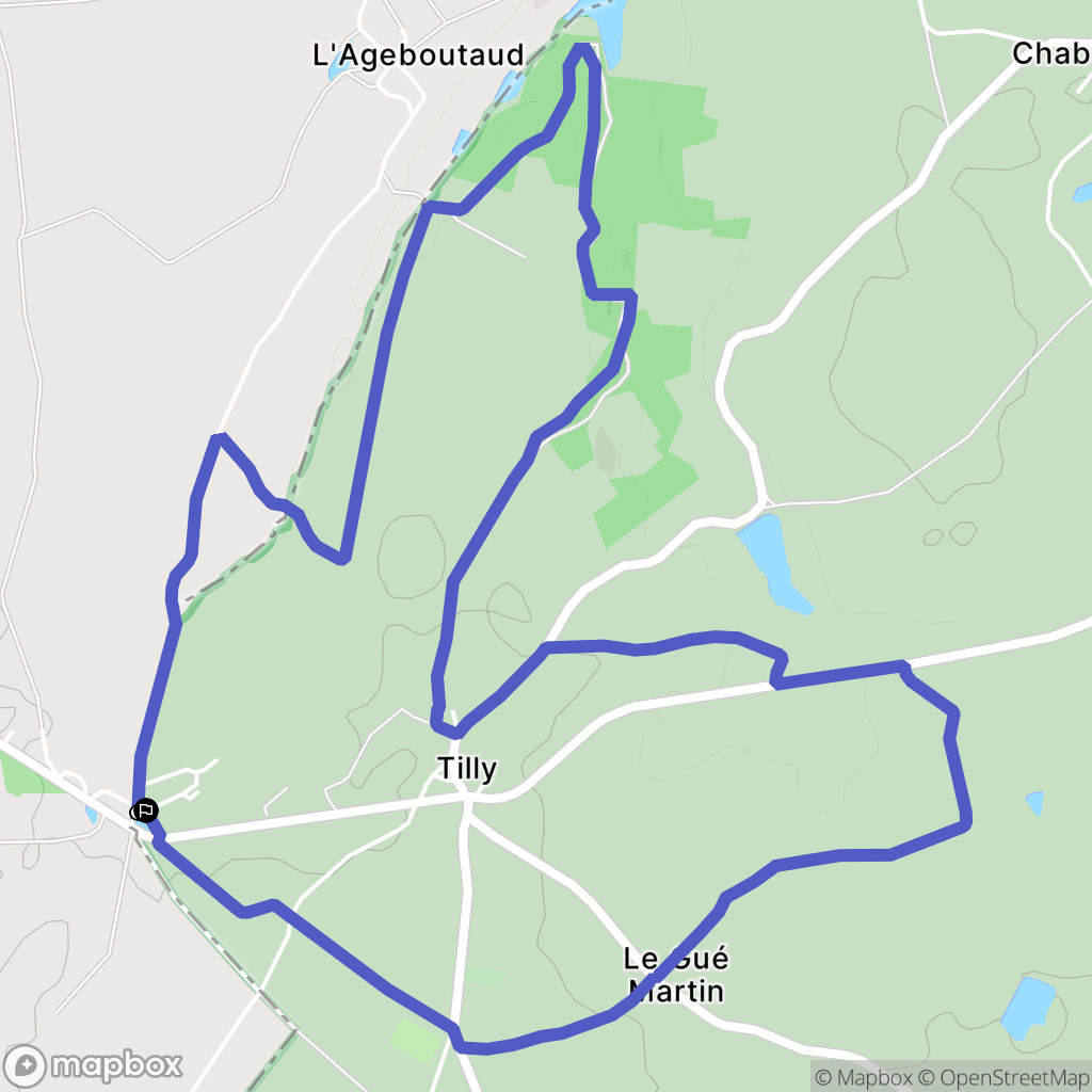 Coulonges : carte du parcours de randonnée - France