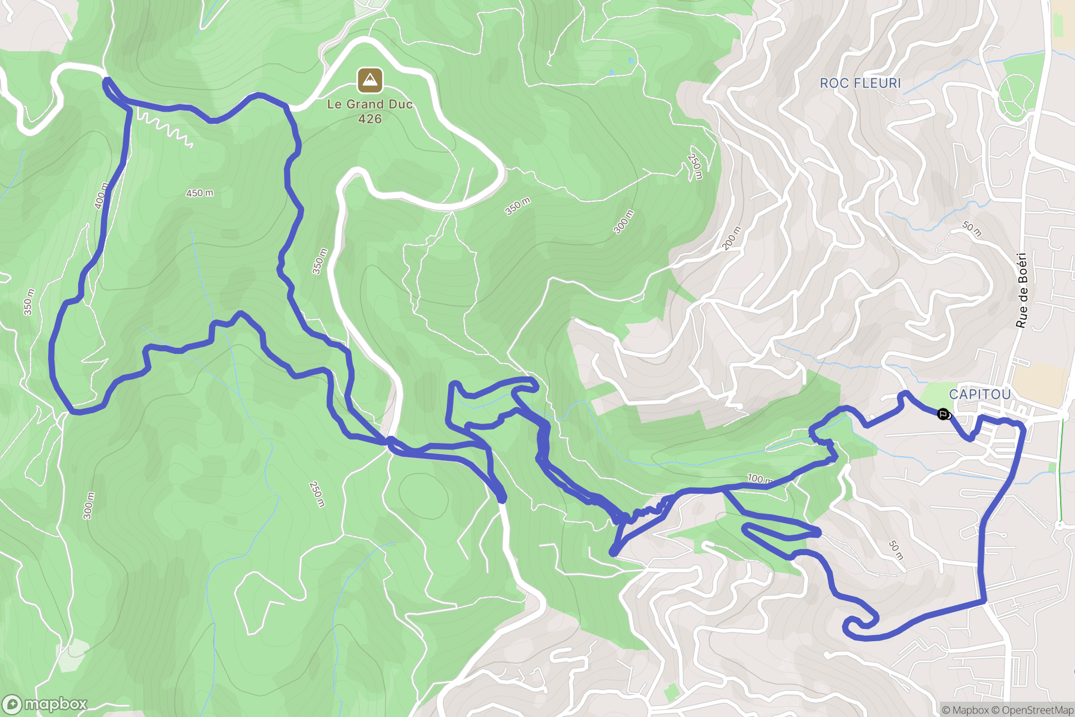 Mandelieu-la-Napoule : carte du parcours de randonnée - France