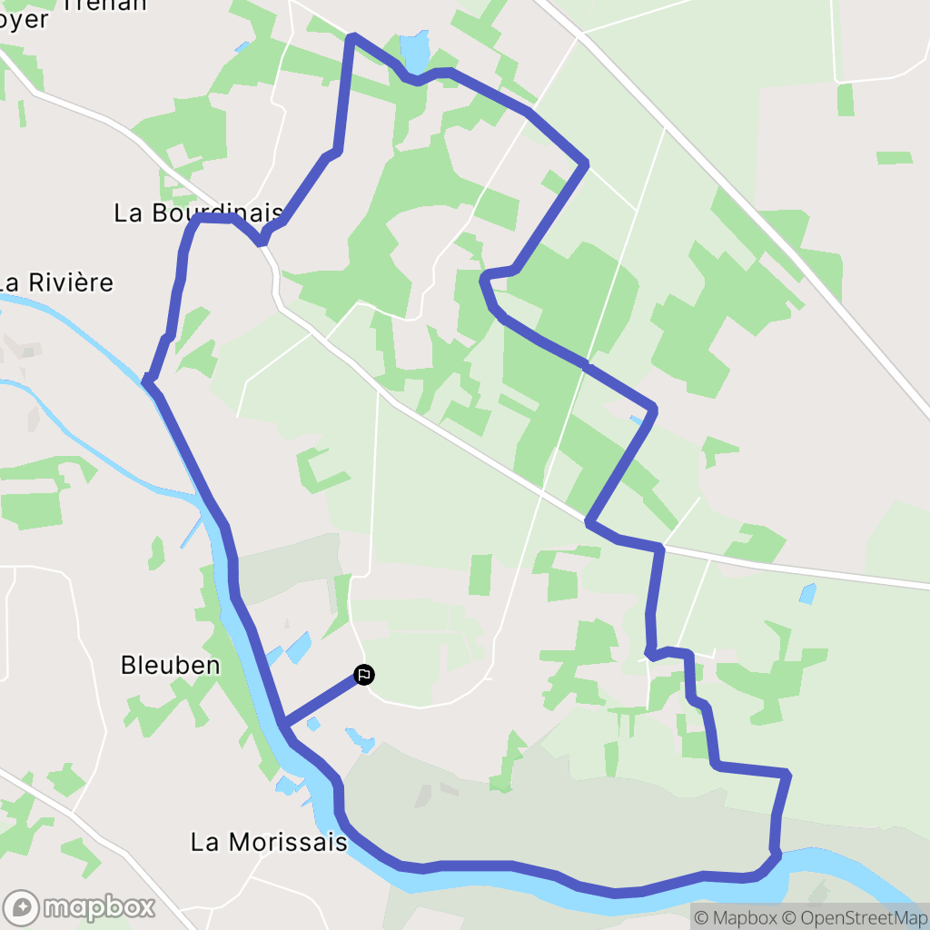 Frégréac : carte du parcours de randonnée - France