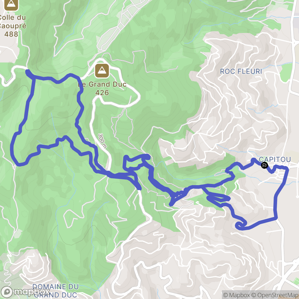 Mandelieu-la-Napoule : carte du parcours de randonnée - France