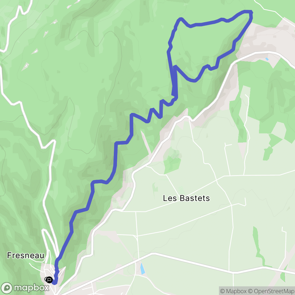 Marsanne : carte du parcours de randonnée - France