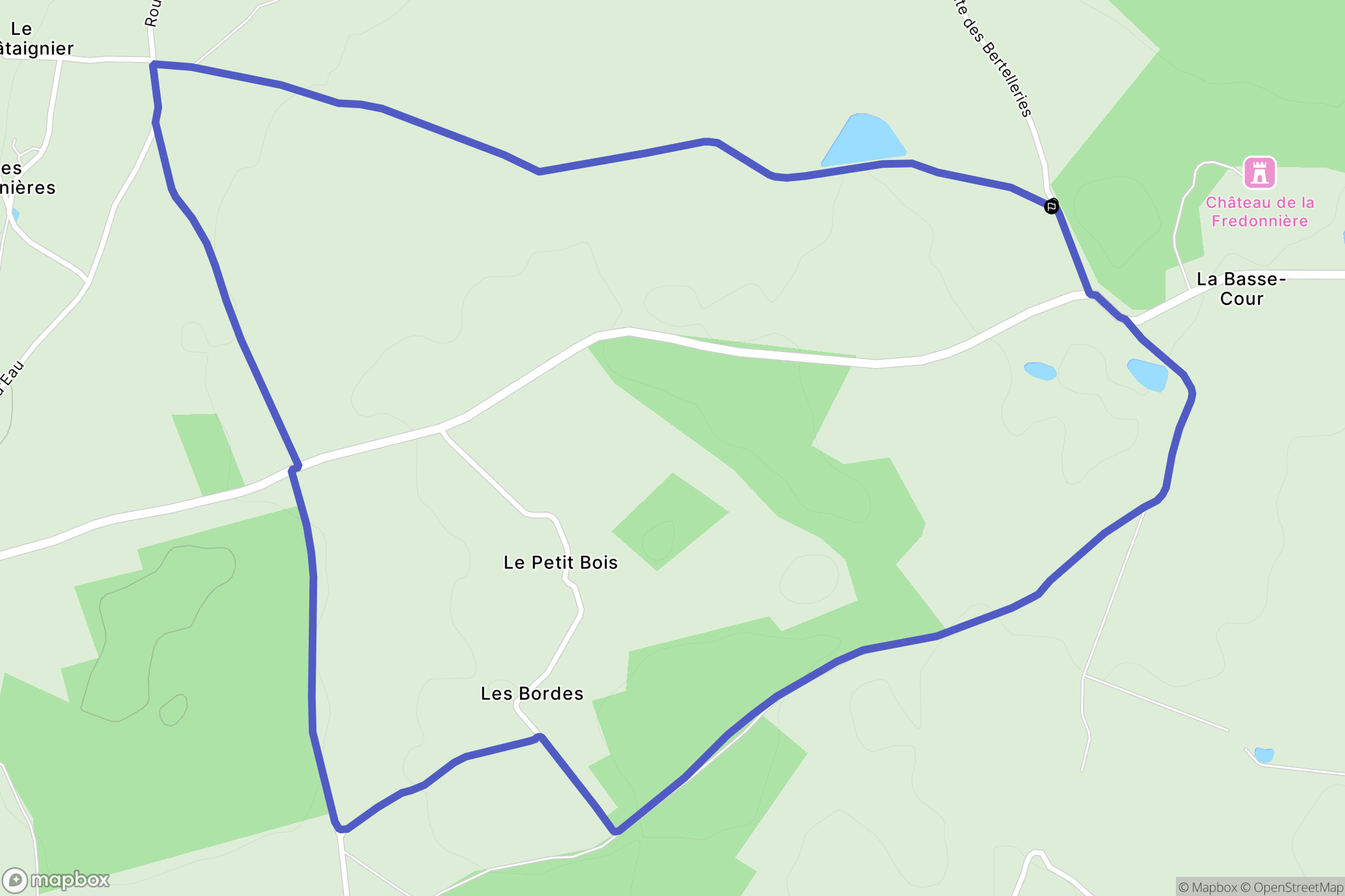 Le Temple : carte du parcours de randonnée - France