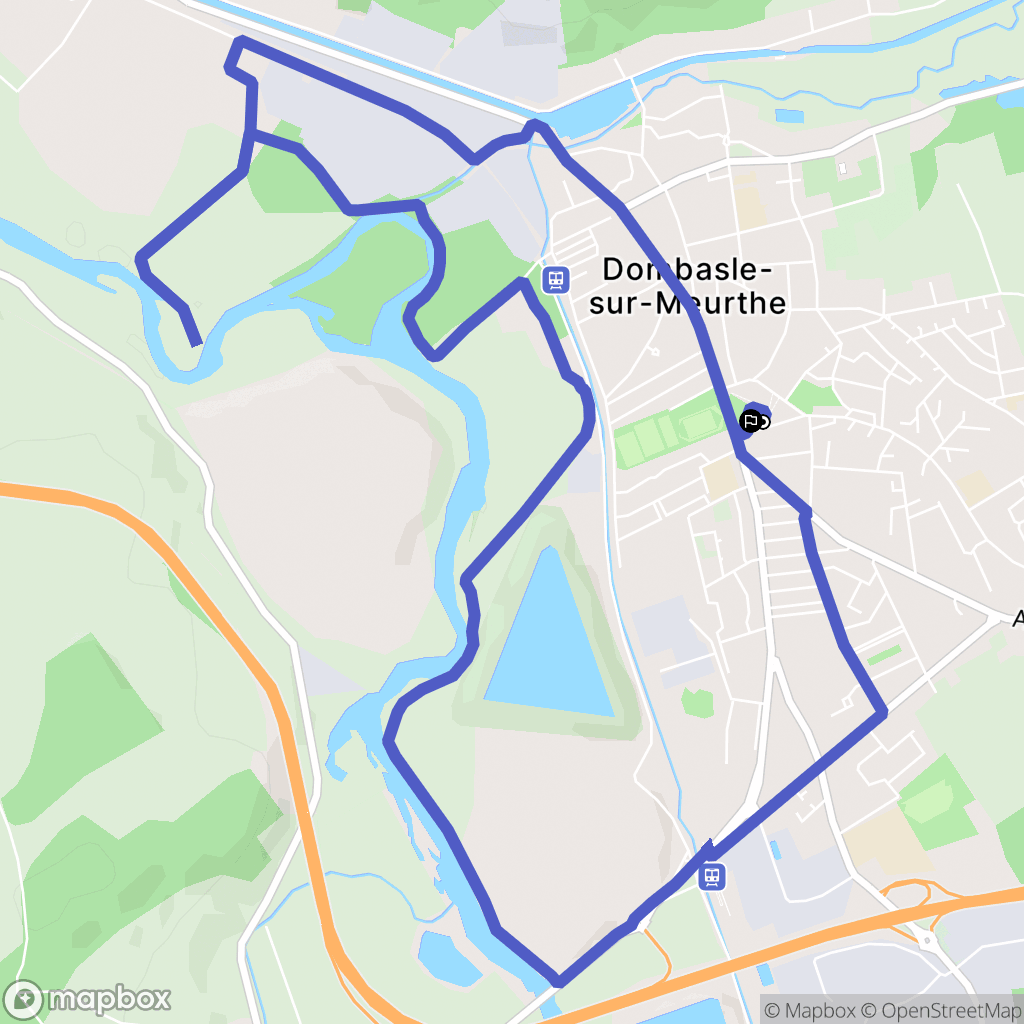 Dombasle-sur-Meurthe : carte du parcours de randonnée - France