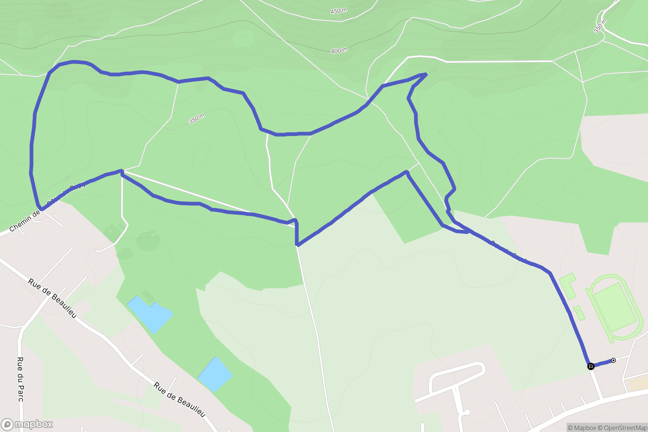 Étival-Clairefontaine : carte du parcours de randonnée - France