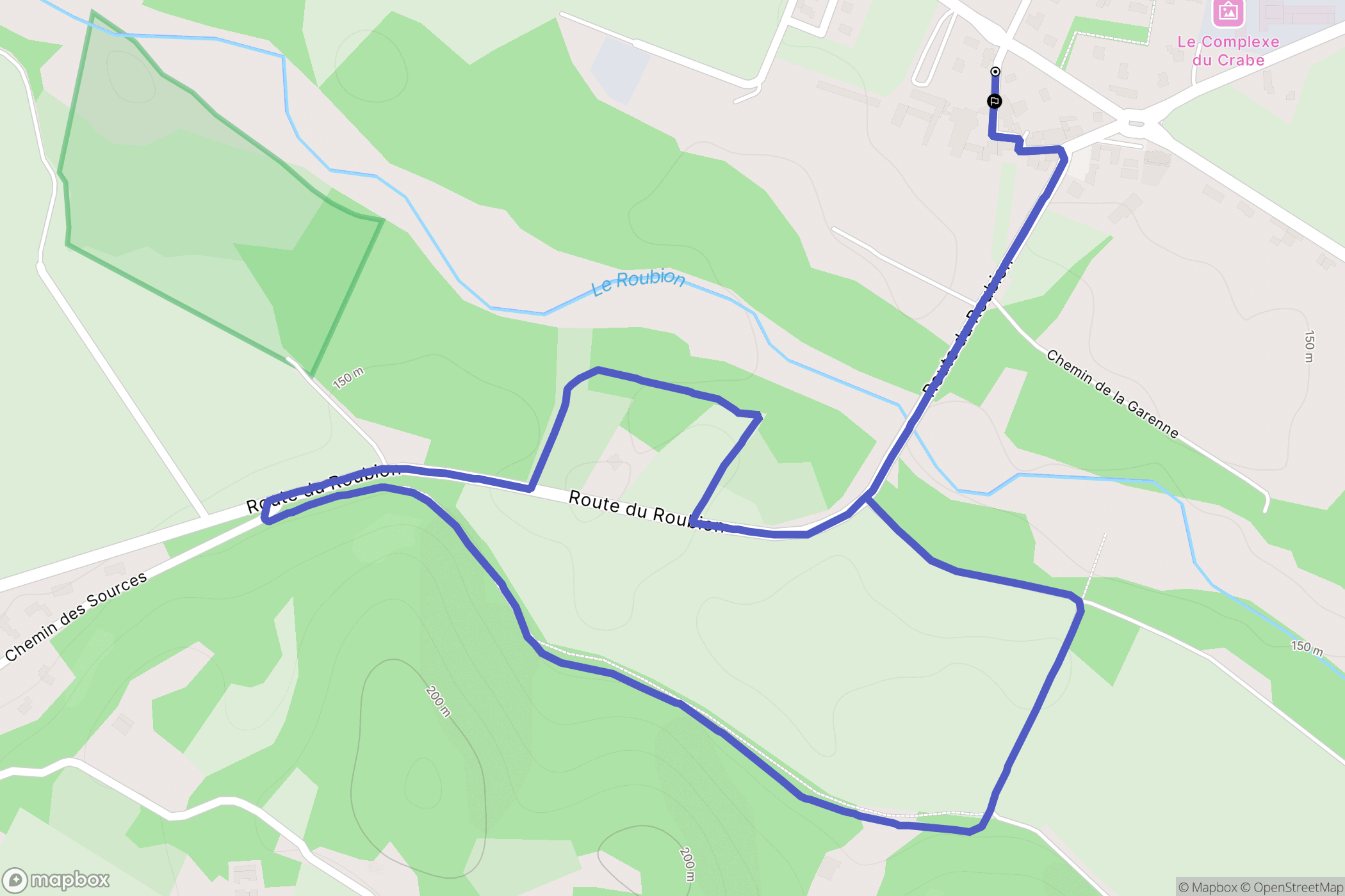 Bonlieu-sur-Roubion : carte du parcours de randonnée - France