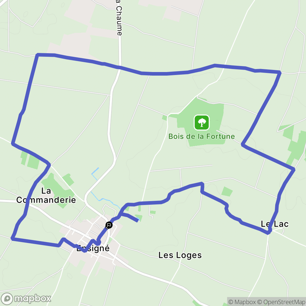 Ensigné : carte du parcours de randonnée - France