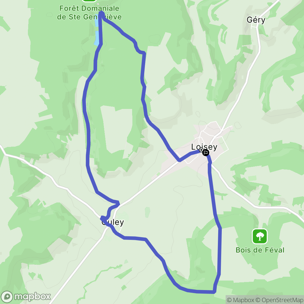 Loisey : carte du parcours de randonnée - France