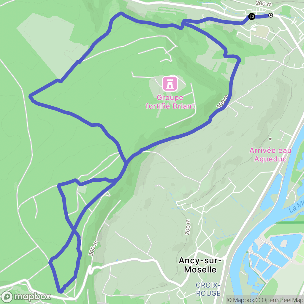 Ars-sur-Moselle : carte du parcours de randonnée - France