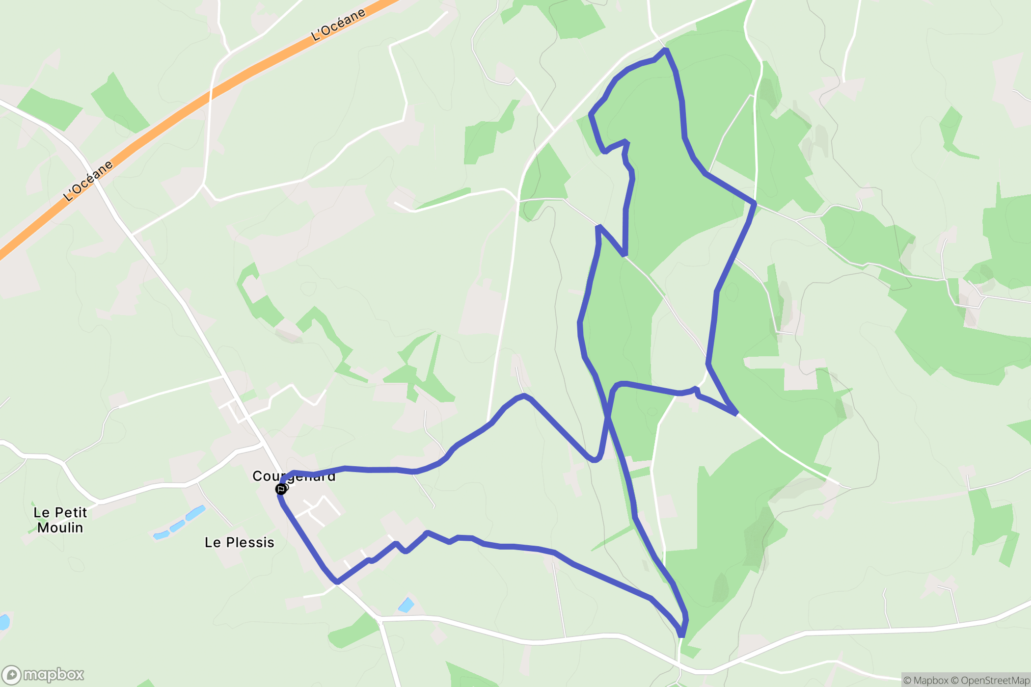 Courgenard: routekaart voor buitenactiviteiten - France