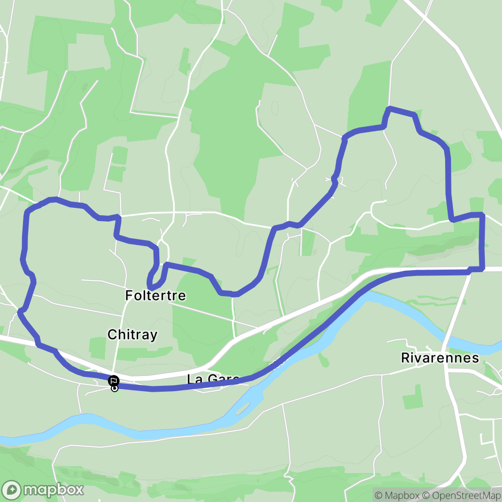 Chitray : carte du parcours de randonnée - France