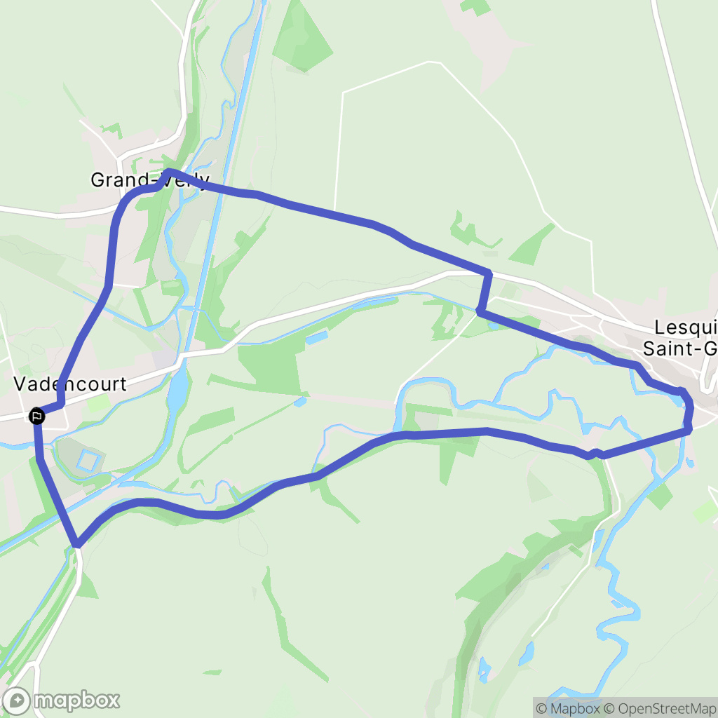 Vadencourt : carte du parcours de randonnée - France