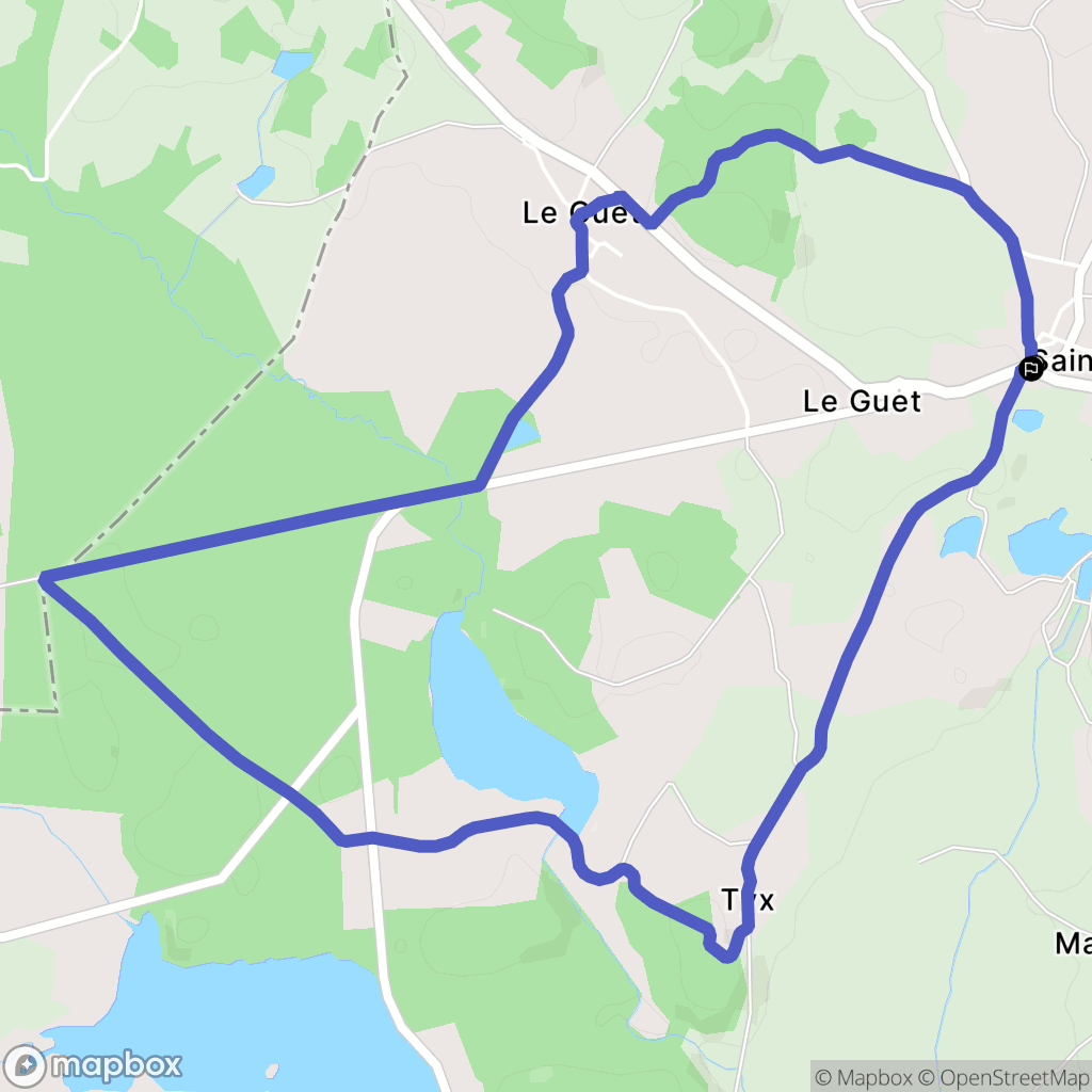 Saint-Avit : carte du parcours de randonnée - France