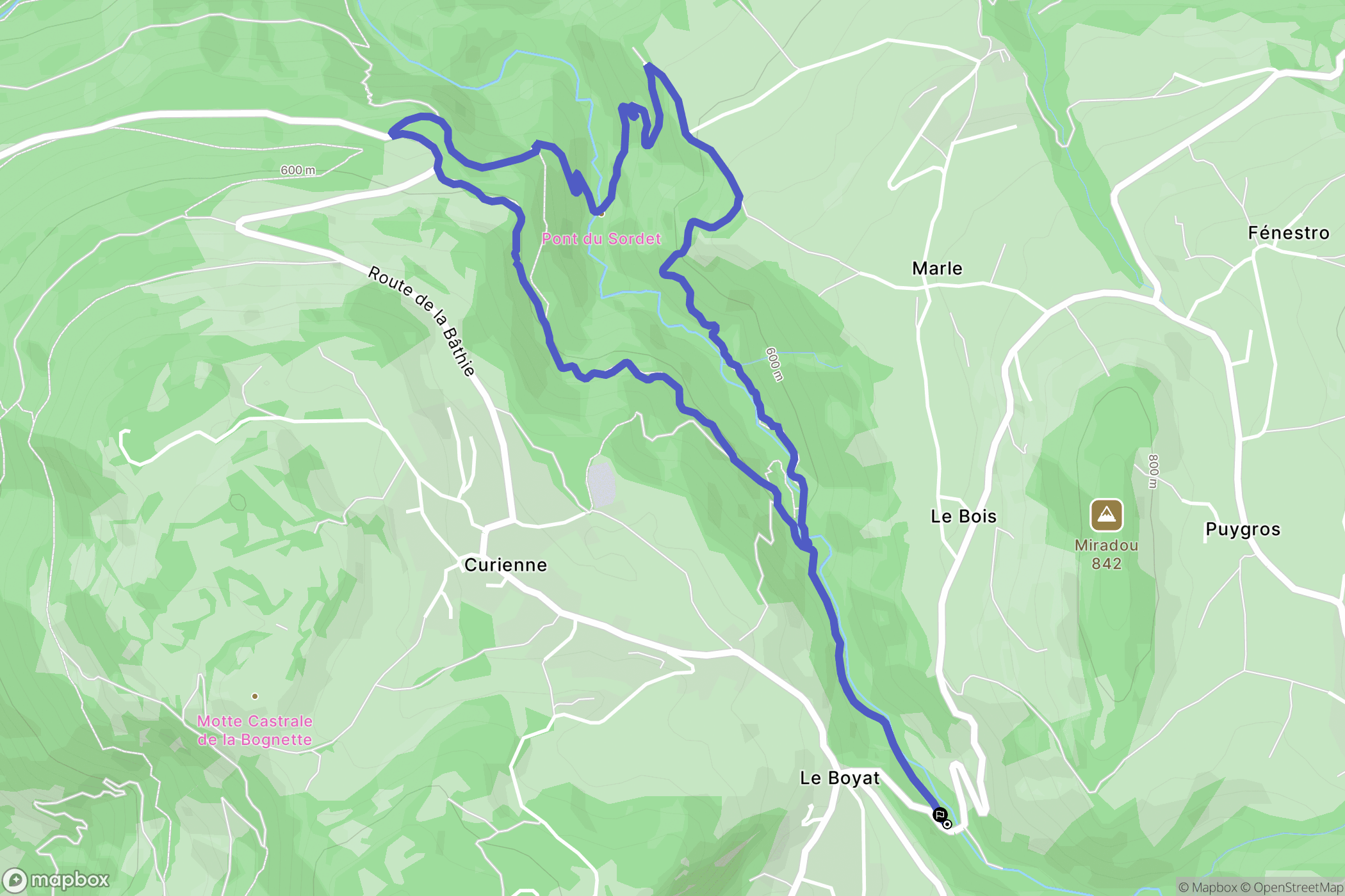 Curienne: routekaart voor buitenactiviteiten - France