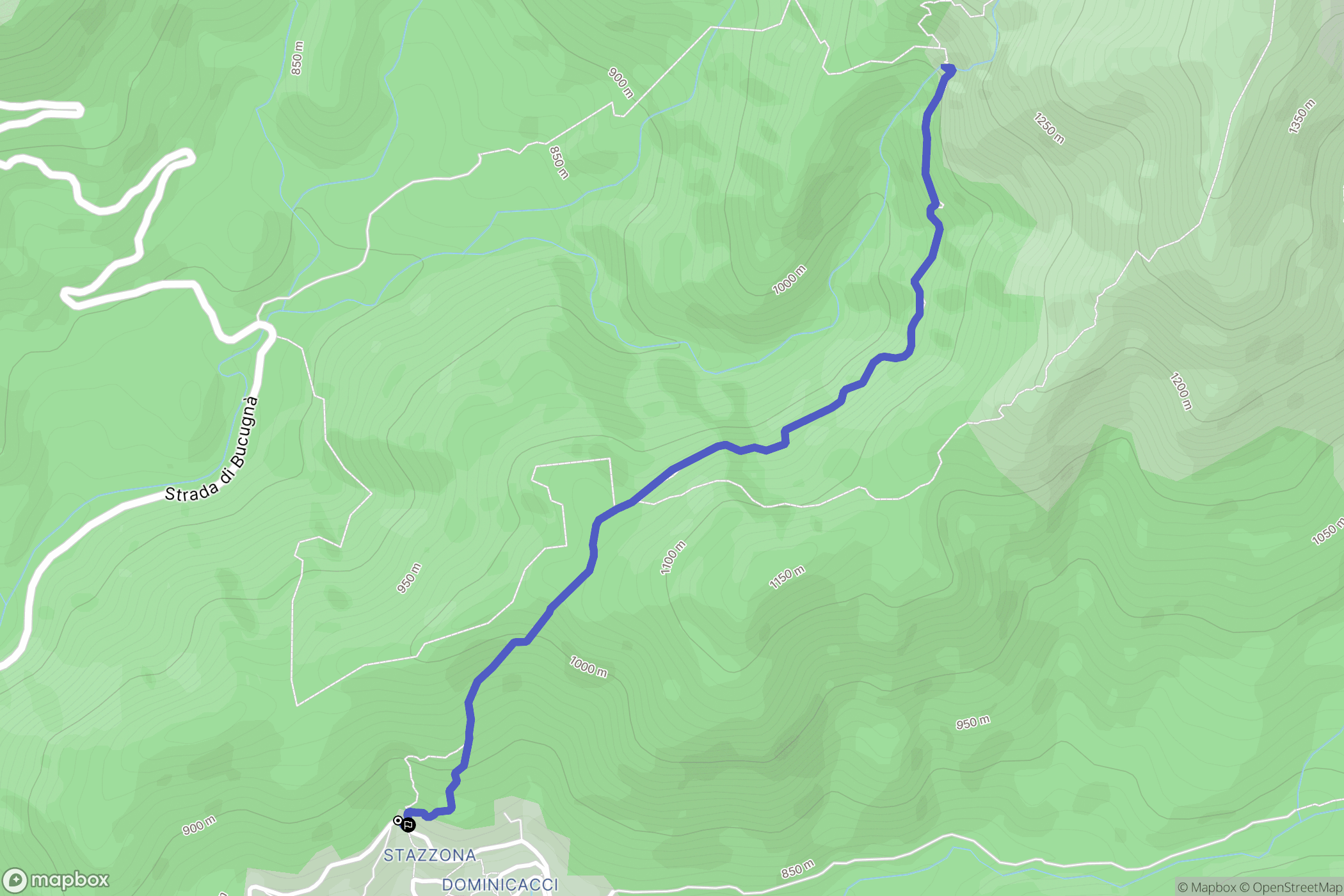 Stazzona, Bastelica: routekaart voor buitenactiviteiten - France