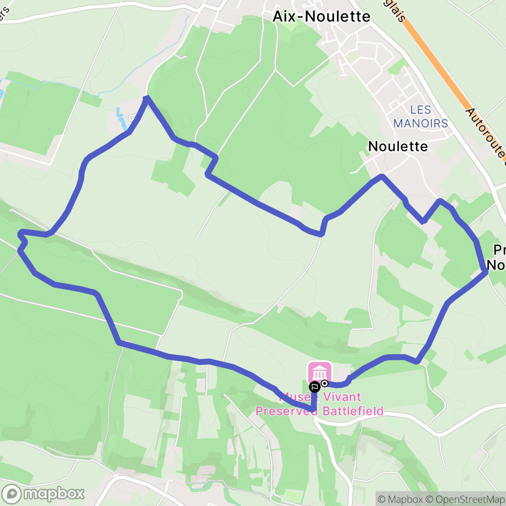 Ablain-Saint-Nazaire : carte du parcours de randonnée - France