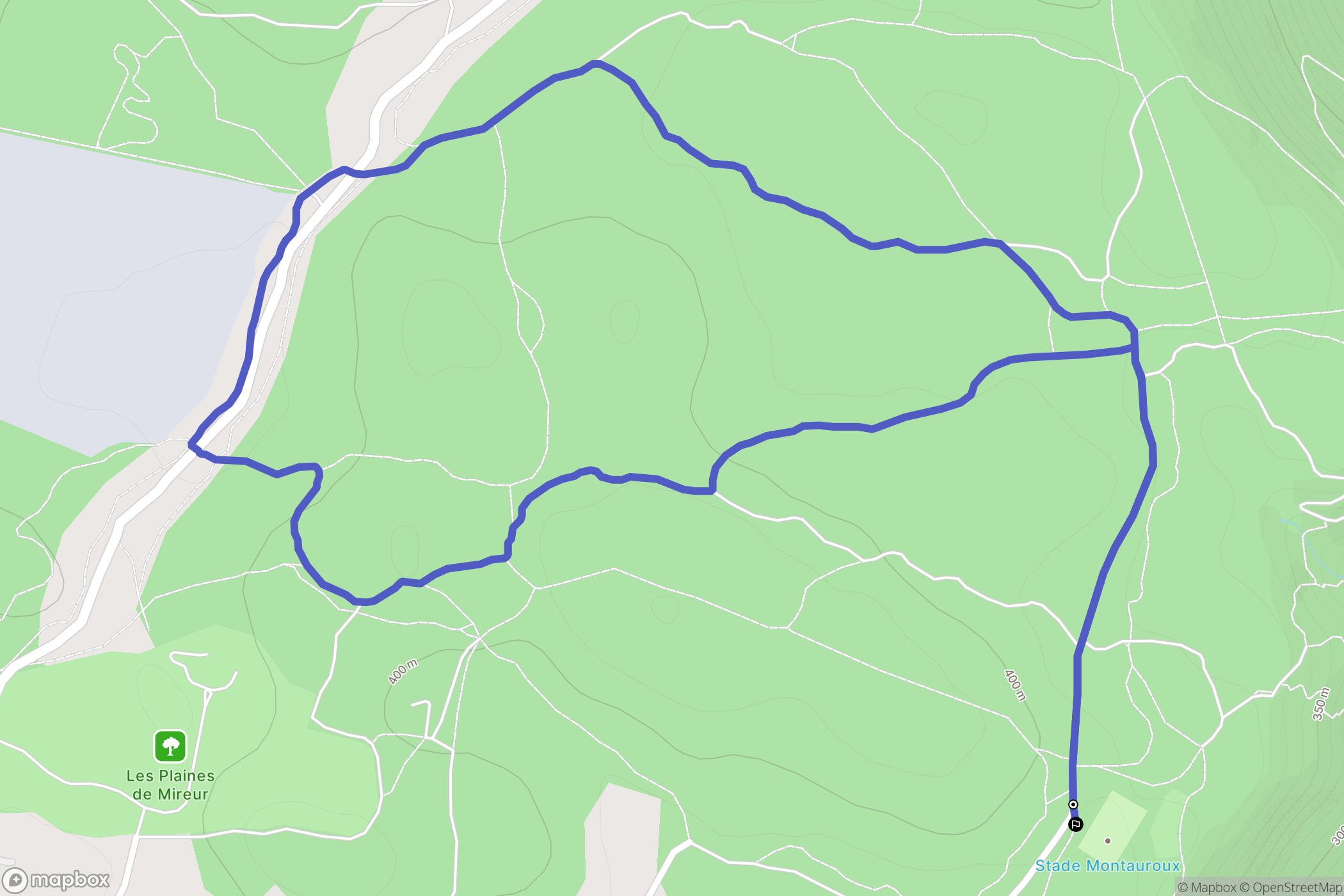 Montauroux : carte du parcours de randonnée - France