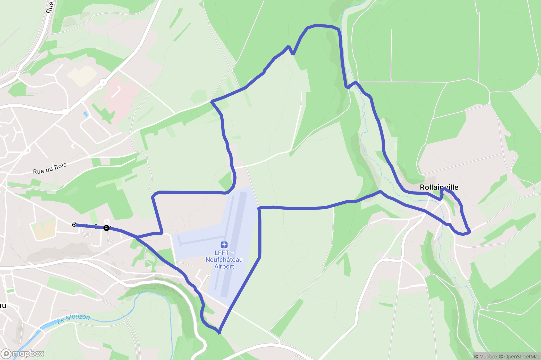 Neufchâteau : carte du parcours de randonnée - France