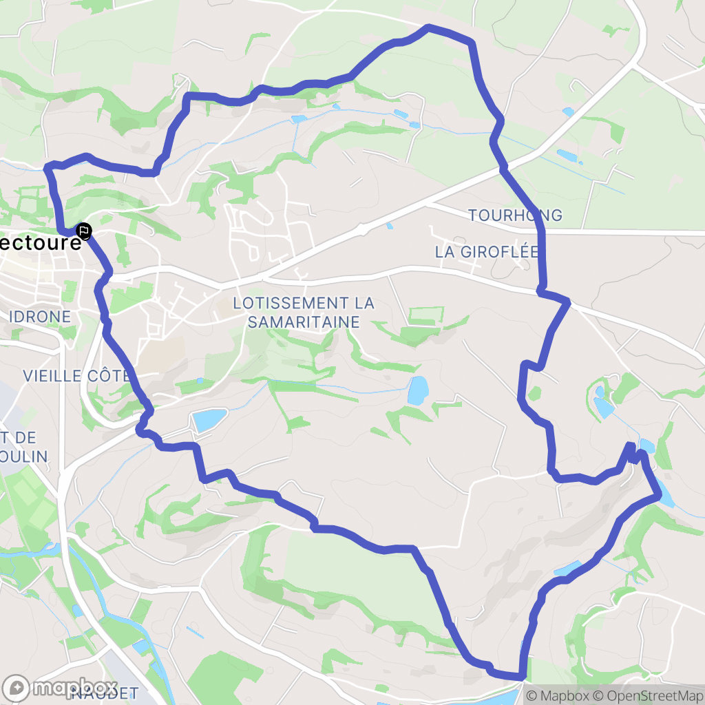 Lectoure : carte du parcours de randonnée - France